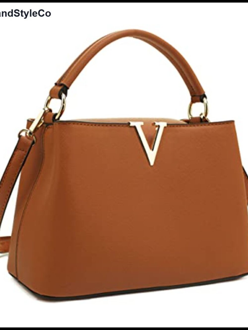 Faux Saffiano Leather Satchel Top Handle Crossbody Handbag with Shoulder Strap
